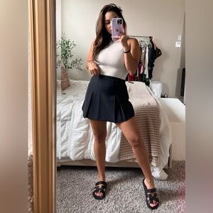 Abercrombie pleated menswear mini skort